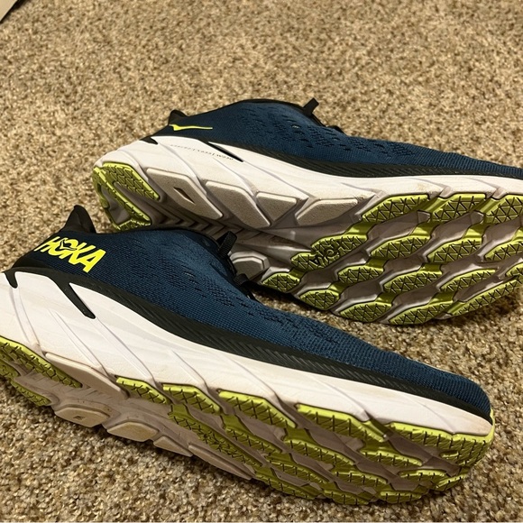 Hoka Men's Blue Coral and Black Athletic Shoes - Picture 3 of 15
